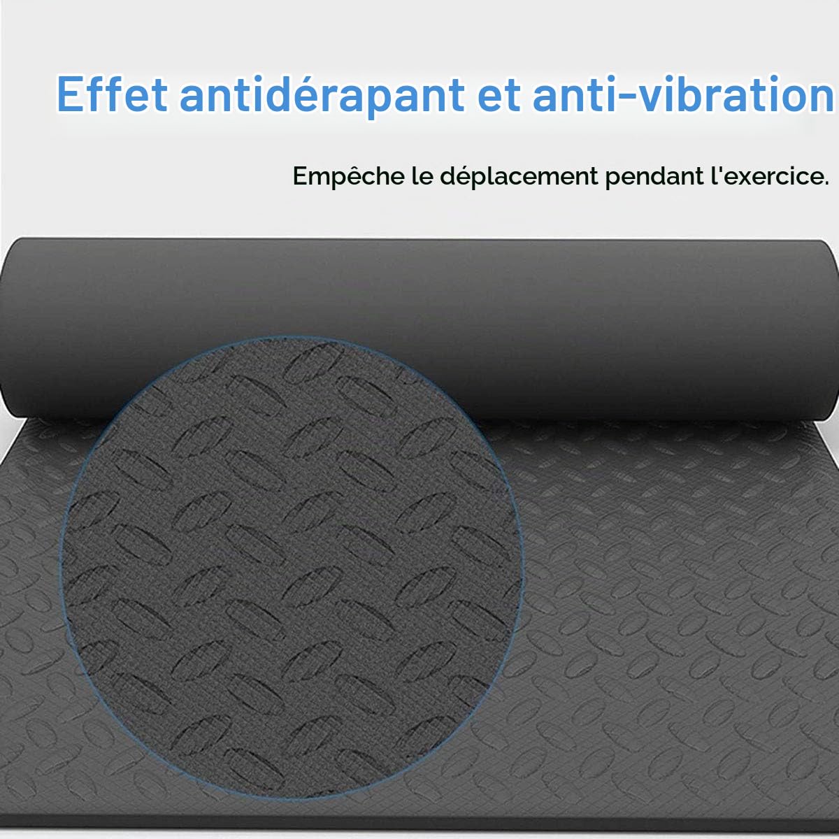 Tapis Anti Bruit pour Tapis de Course, Tapis Anti Vibration Insonorisant Imperméable, Tapis de Équipement Sport Fitness a la Maison, Tapis de Protection de Sol Noir (175×80 cm)