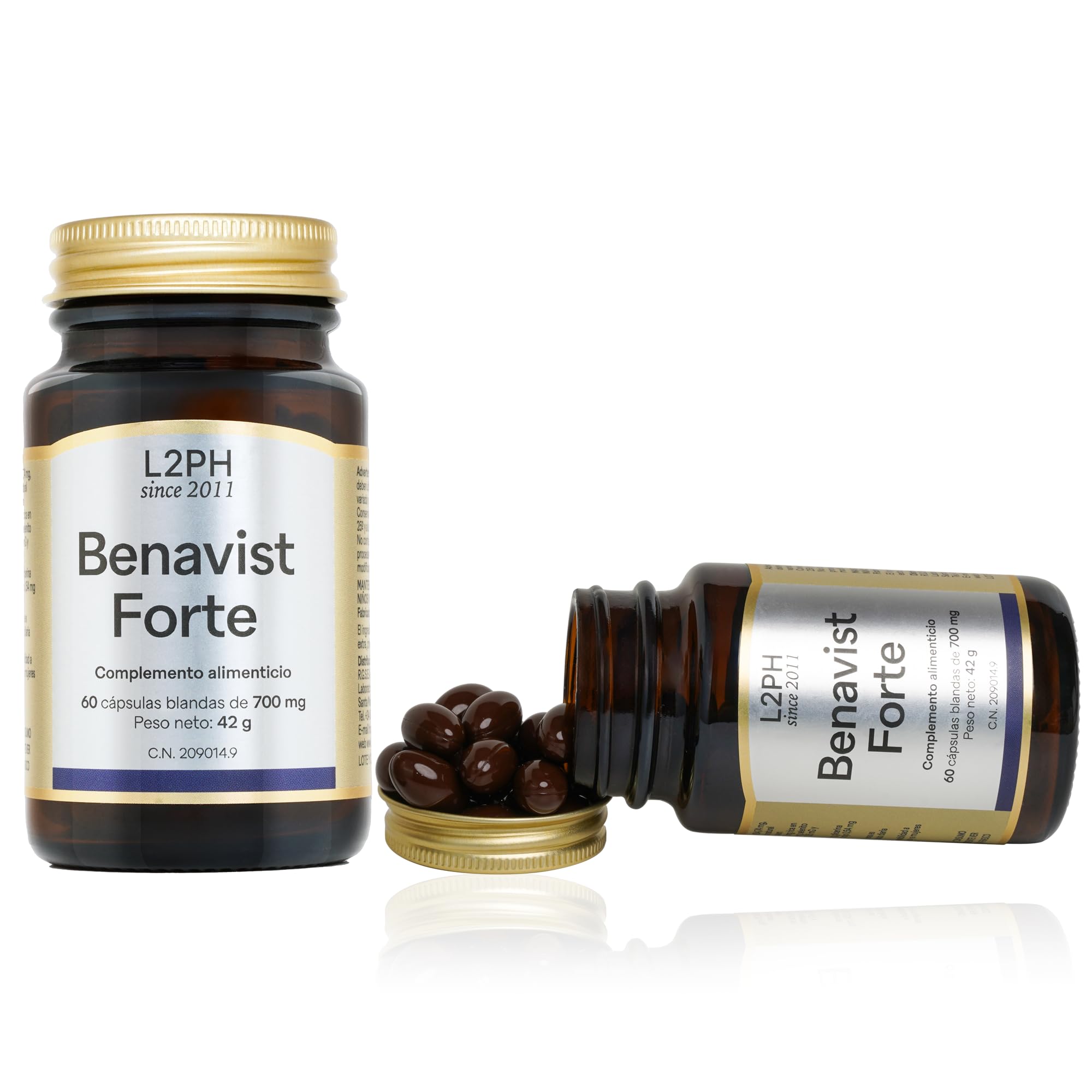 BENAVIST FORTE – Complemento Alimenticio antioxidante para Combatir el Envejecimientode la Piel, reducir Arrugas y mejorar la Salud Ocular (60 Cápsulas). Con Astaxantina, Betacaroteno y Luteína.