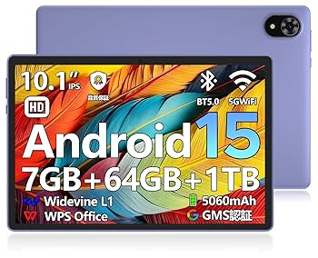 Android15❤️10インチタブレット 8コア Widevine L1✨ タブレット 10インチ Android 15 Wi-Fiモデル20GB+64GB+1TB拡張