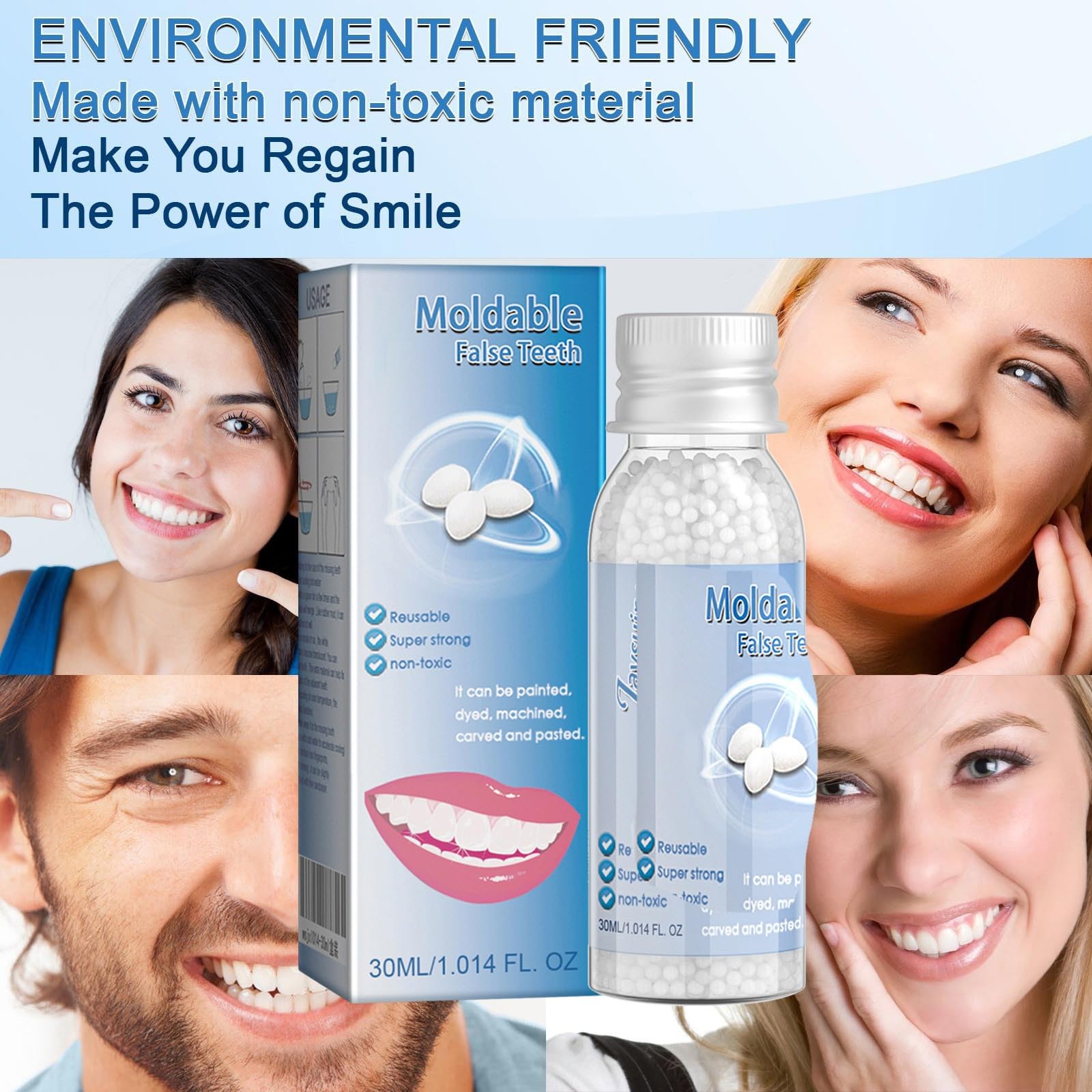 Hard Denture Reline Kit – Chairside Acrylic Repair and Rebase Conditioner for Long-Lasting Fit and Comfort