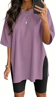 VNIRA Women’s Summer Casual Short Sleeve Oversize Workout T-Shirt Tee Tops