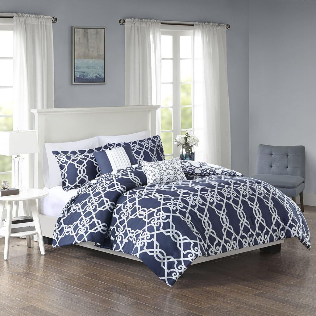 Promo 40% OFF 510 DESIGN Neptune 5 Piece Reversible Print Comforter Set Dark Navy Full/Queen 🔥 Cashback up to 70% 510 DESIGN Neptune 5 Piece Reversible Print Comforter Set Dark Navy Full/Queen