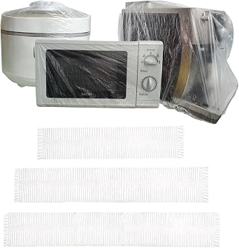60 Pack Small Appliance Covers, Clear Disposable Dust Covers, 3 Sizes 20 Each S, M, L for Air Fryer, Blender, Coffee Maker, Pressure Cooker & Slow Cooker | 3 Sizes 20 Each S, M, L for Air Fryer, Blender, Coffee Maker, Pressure Cooker & Slow Cooker
