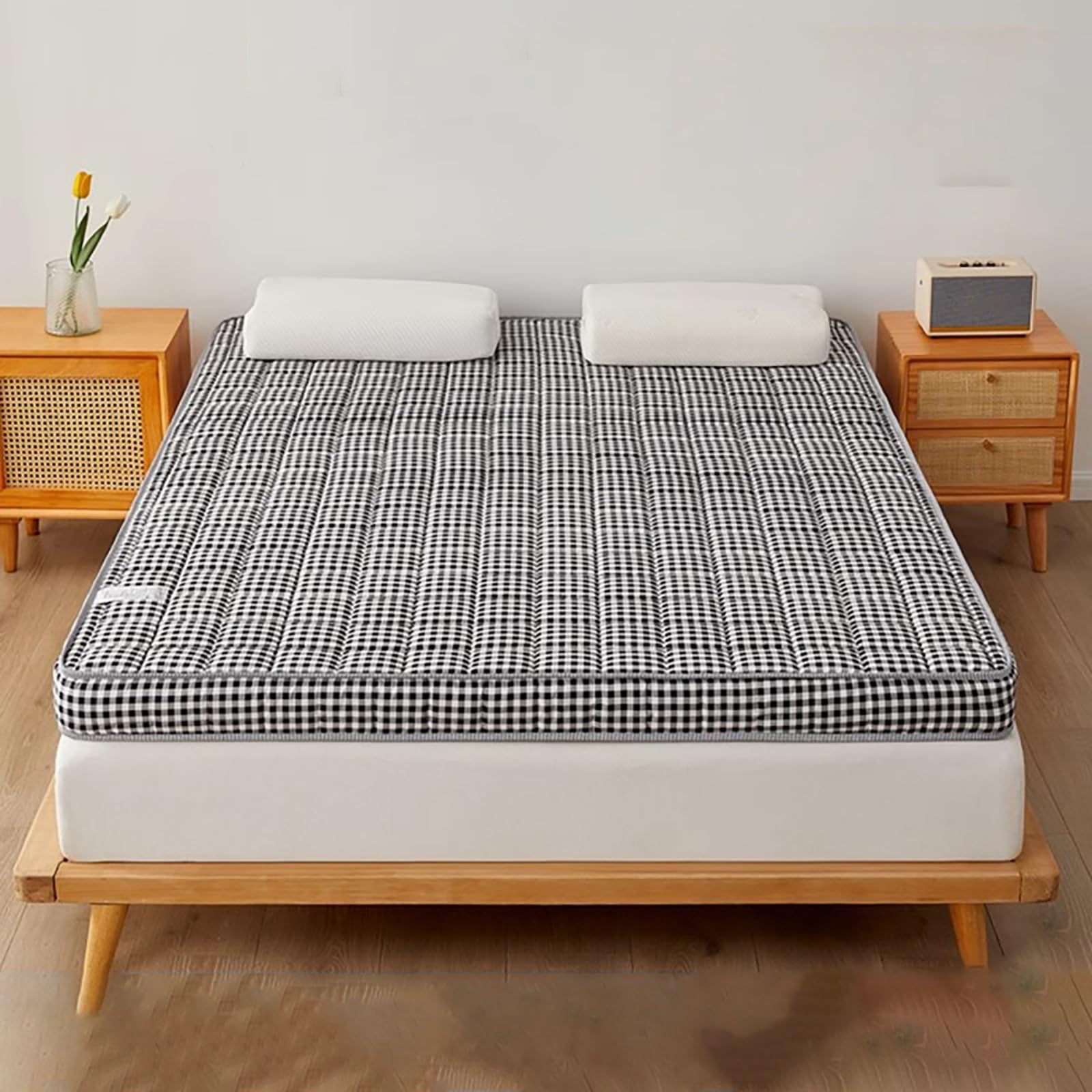 Generic Matelas De Sol Pliant Matelas Futon Matelas De Couchage Doux Matelassé Japonais Matelas Tatami Chaud En Peluche Portable Lit De Chaise Longue De 4 Cm D'épaisseur,Orange,150x200cm(59 * 79in