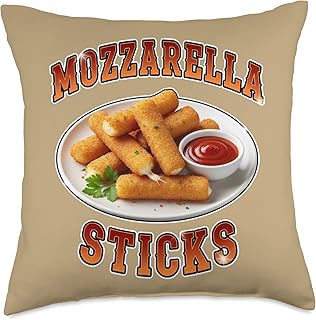 Mozzarella Sticks Funny Food Lover Snack Fan Cheese Fries Throw Pillow