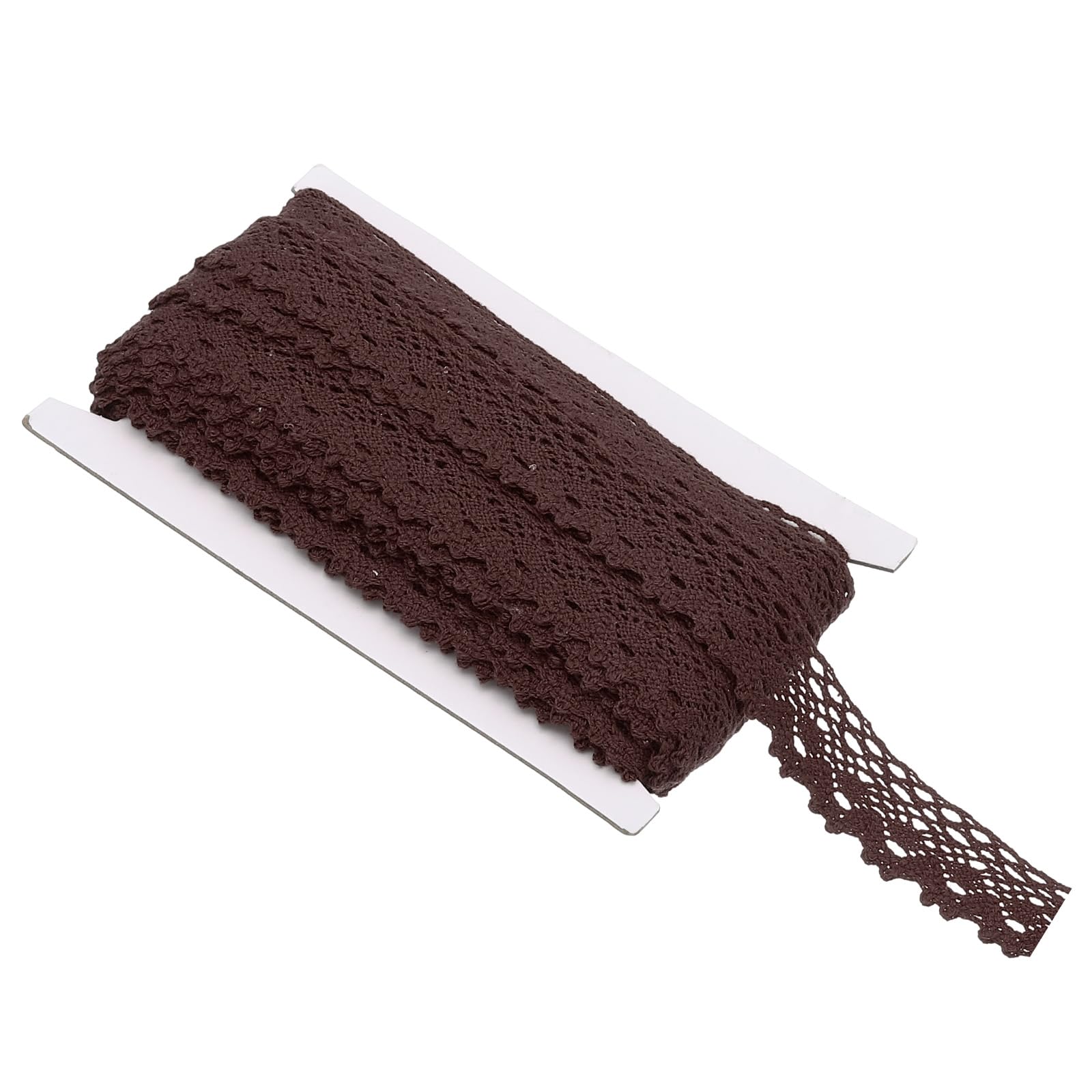 Ruban en dentelle marron de 18m pour mercerie et couture créative