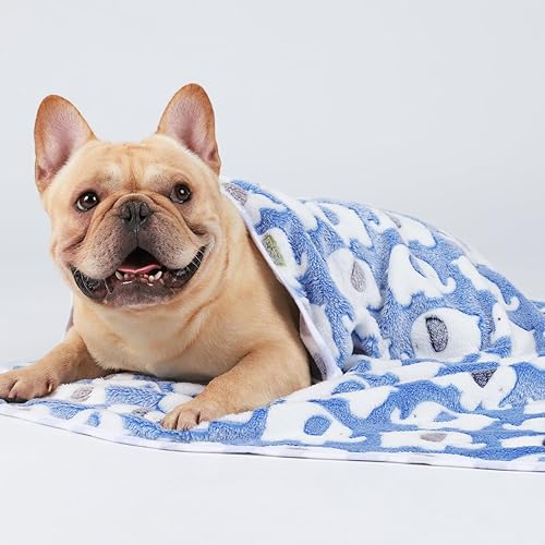 Miniatura 5 de Luciphia - 1 paquete de 3 mantas súper suaves y esponjosas de franela, de calidad premium, con patrón lindo de elefante, para mascotas, perros,