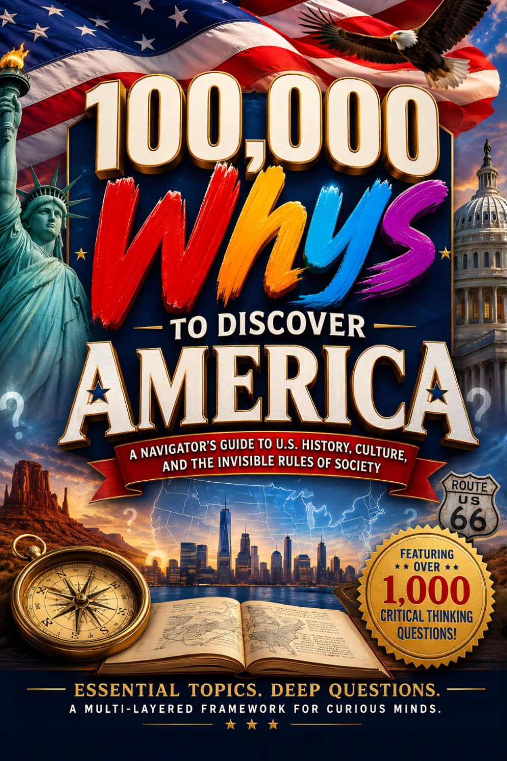 100,000 Whys to Discover America: An Encyclopedia of Trivia, Facts, and Questions Designed for Curious Minds, Teens, and Young Adults