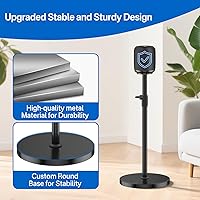 Vista 4 de Soporte de altavoz de altura ajustable para Homepod 1 y Homepod 2, soporte integrado para gestión de cables - Soportes de altavoz de piso