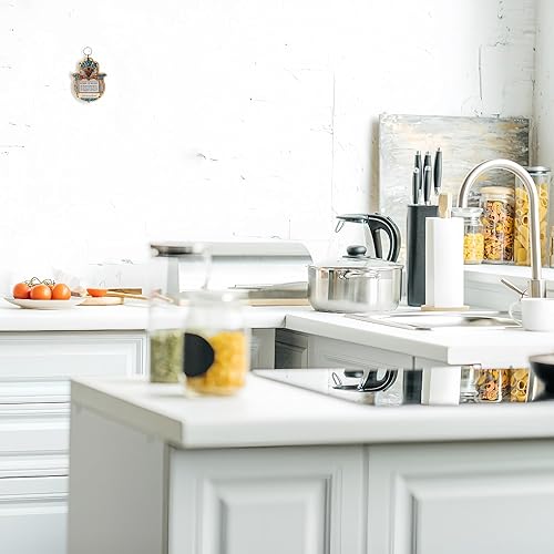 Miniatura 4 de My Daily Styles Bendición Hamsa de madera para el hogar - Decoración de pared de buena suerte con piedras preciosas de imitación (Bendición del