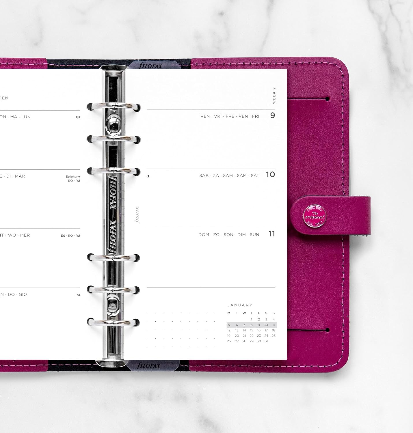 Filofax Miniimal Week to View Year Planner Weekly Calendar Diary Refill Pack Personal 2026