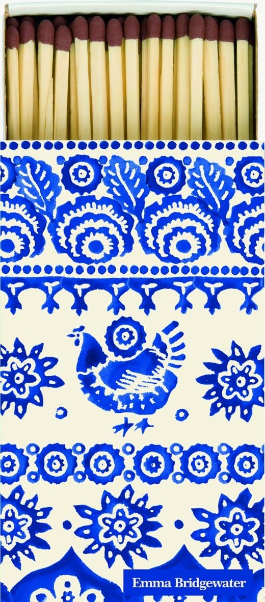 Extra Long Matches Emma Bridgewater Traditional Hen Blue White