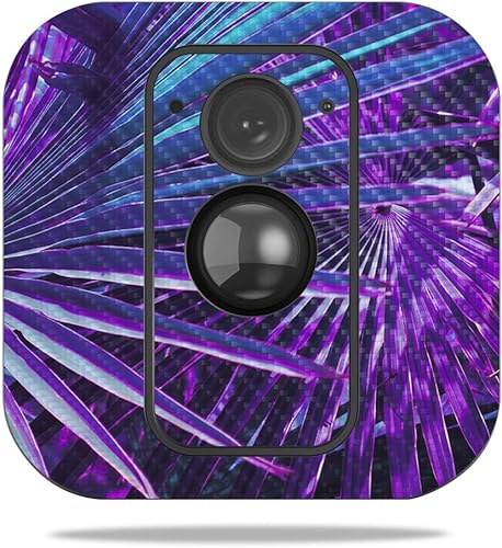 Miniatura 264 de MightySkins - Skin de fibra de carbono para cámara Blink XT para exteriores, chips dorados, acabado de fibra de carbono texturizado, protector