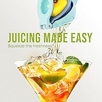 Vista 3 de ZK - Exprimidor de limón 2 en 1, color azul claro y pizarra morada