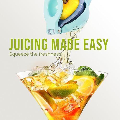 Miniatura 3 de ZK - Exprimidor de limón 2 en 1, color azul claro y pizarra morada