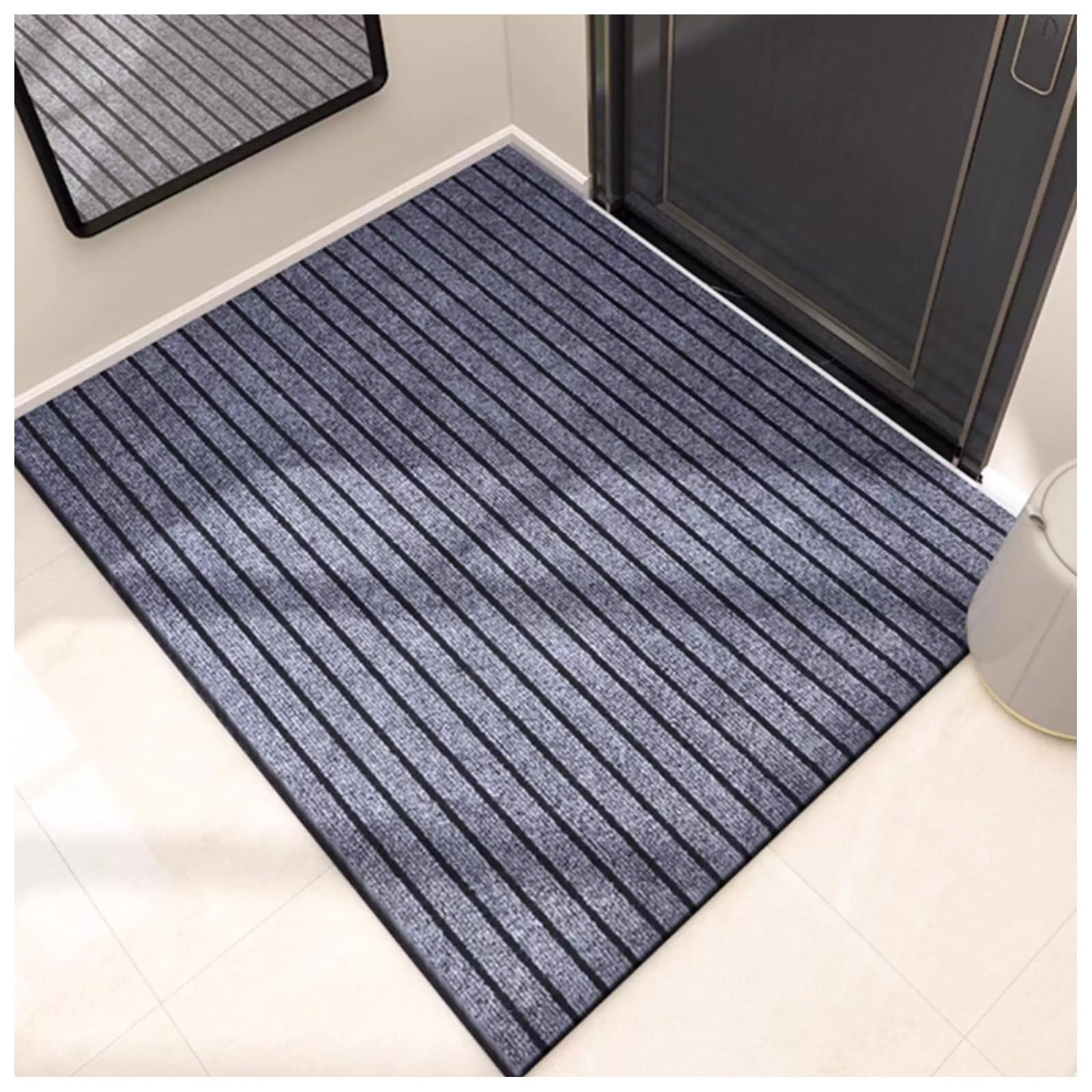 Zerbino Ingresso Antiscivolo E Assorbente, Tappeto Ingresso Interno Sottile in Poliestere, Zerbino Da Esterno Lavabile Per Porta Casa E Ufficio(90 x 120 cm)