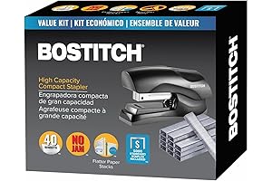 Heavy-Duty Bosch Stapler with Staple Value Pack, Delivers Powerful Stapling Performance - B175-BLK-VP