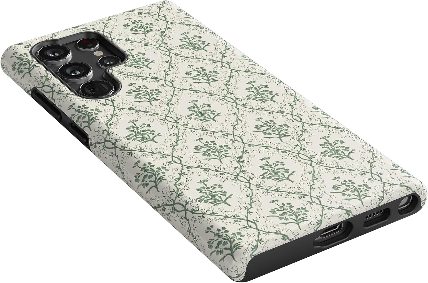 Casely Galaxy S22 Ultra Case | Sage Tapestry | Floral Vines | Essential Slim Dual-Layer Protective Design