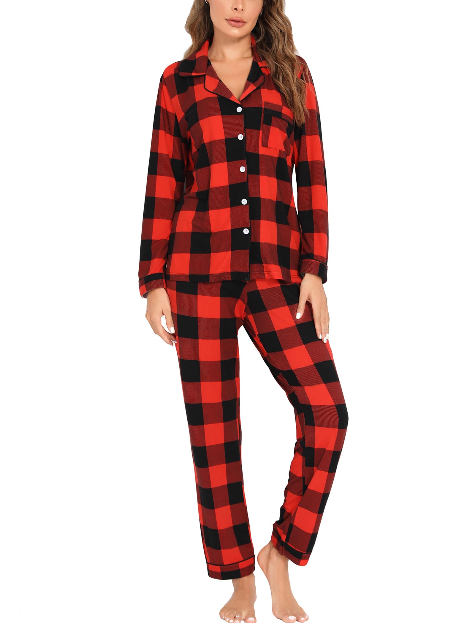 Leikar Button Up Pajamas For Women Pajama-Sets Mujer