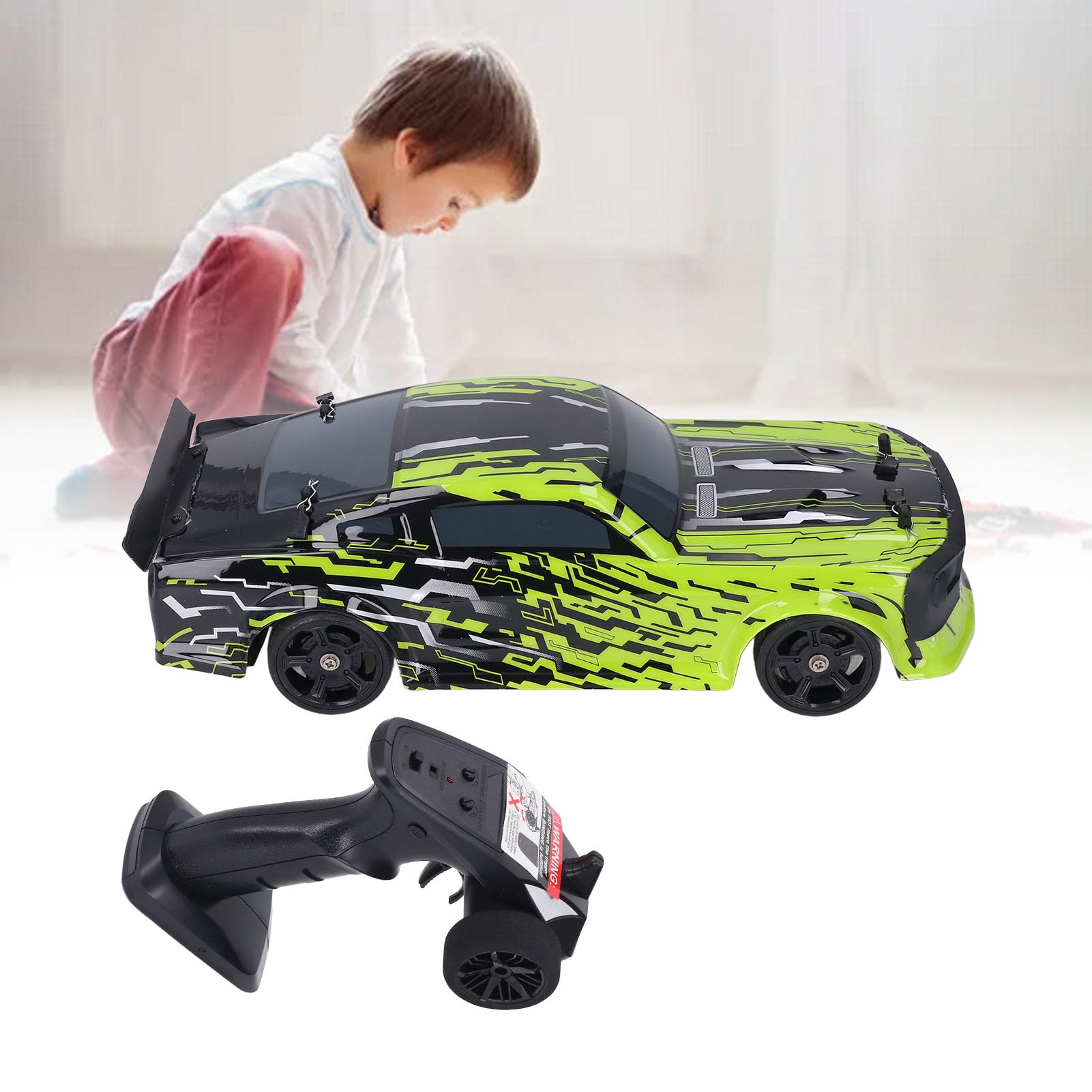 Modello elettrico impermeabile per auto da corsa RC Racing Drift 1/14 con luci a controllo giroscopico per bambini e adulti