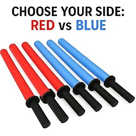 Liberty Imports 29-Inch Pool Noodles Foam Saber Toy Light Swords - Kids Bulk Party Favors - Ideal for Pools, Backyard, Summer Outdoors Play (6 Pack)