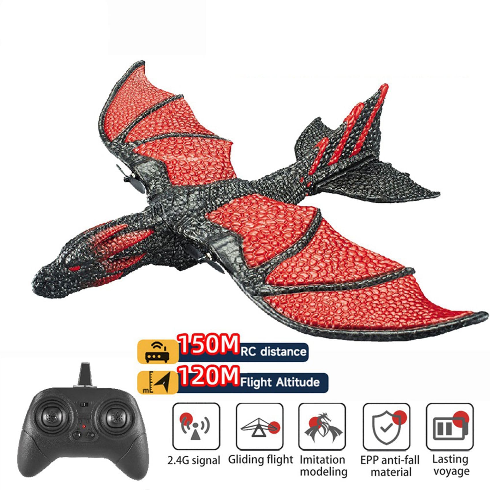 2X AvióN RC 2.4G AvióN DragóN Simulado Control Remoto Modelo AvióN Planeador EPP Juguetes de Espuma Regalo para NiñOs