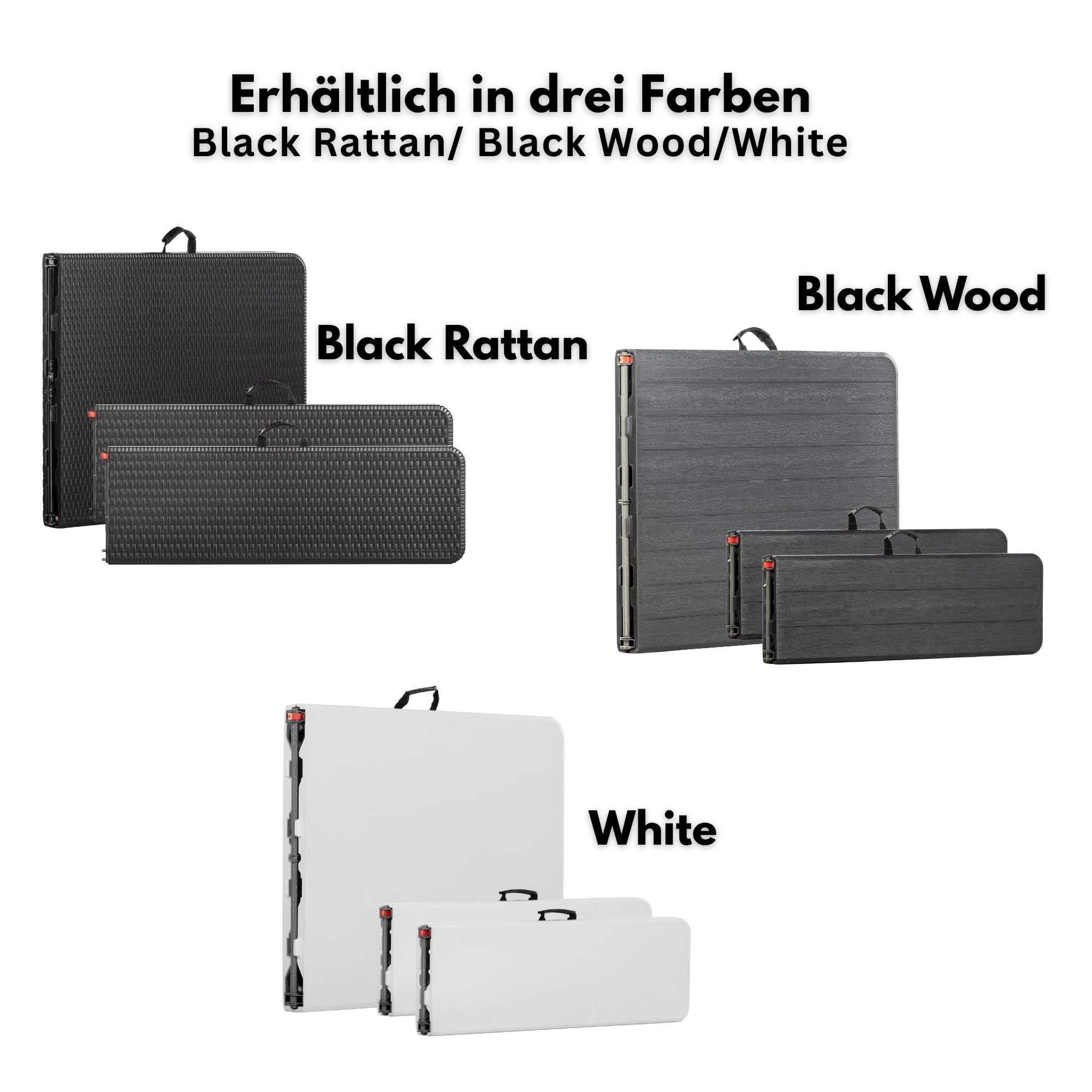 DIVID® Bierzeltgarnitur 3-teilges Set|Tisch + 2 Bänke|Für drinnen und draußen|klappbar mit Tragegriffe|HxBxT: 73x180x75cm|Gartentisch (DIV-200/WOOD Set)