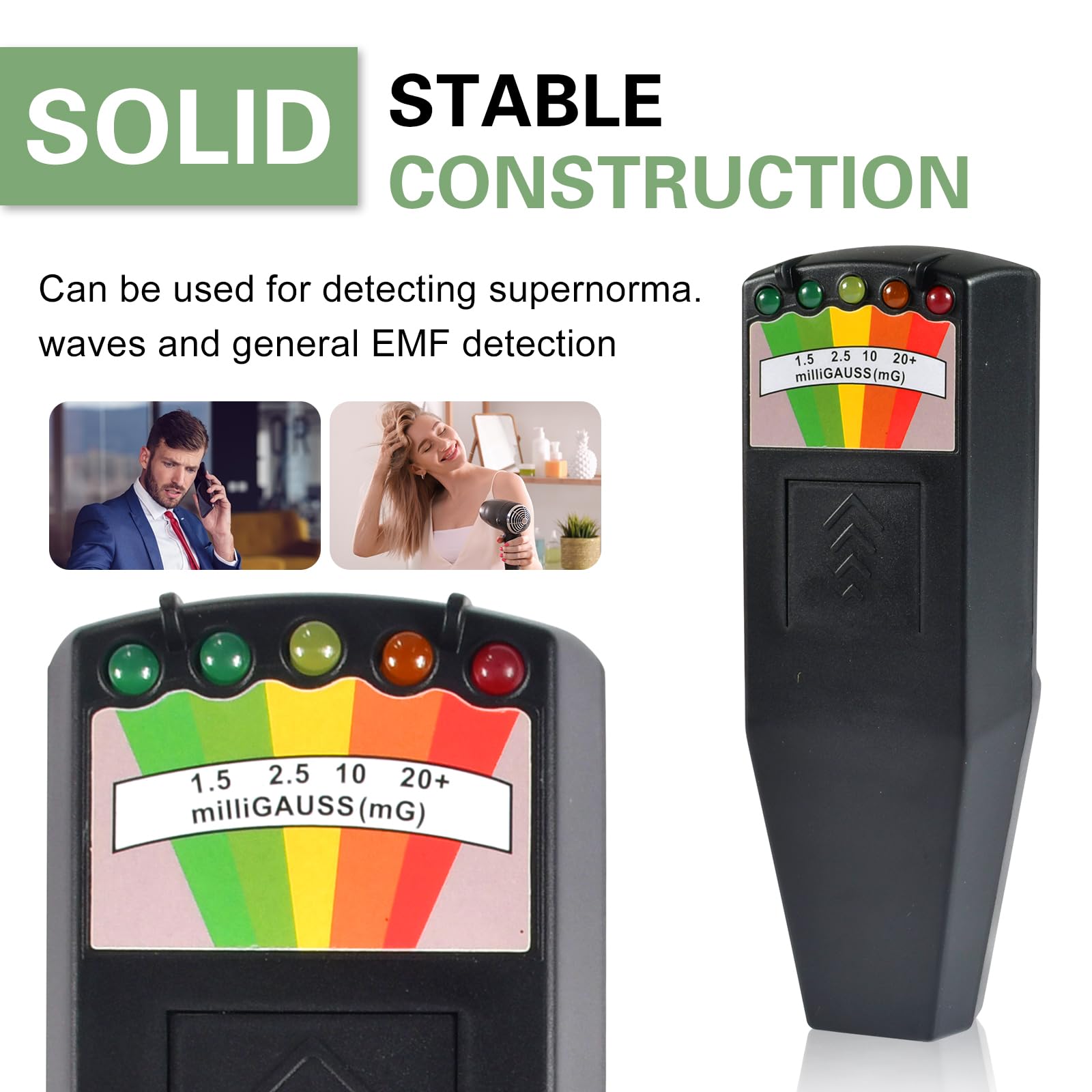 Misuratore Portatile EMF K2 - Rilevatore Campi Elettromagnetici Con 5 LED Per Casa E Caccia Ai Fantasmi - Foto 8