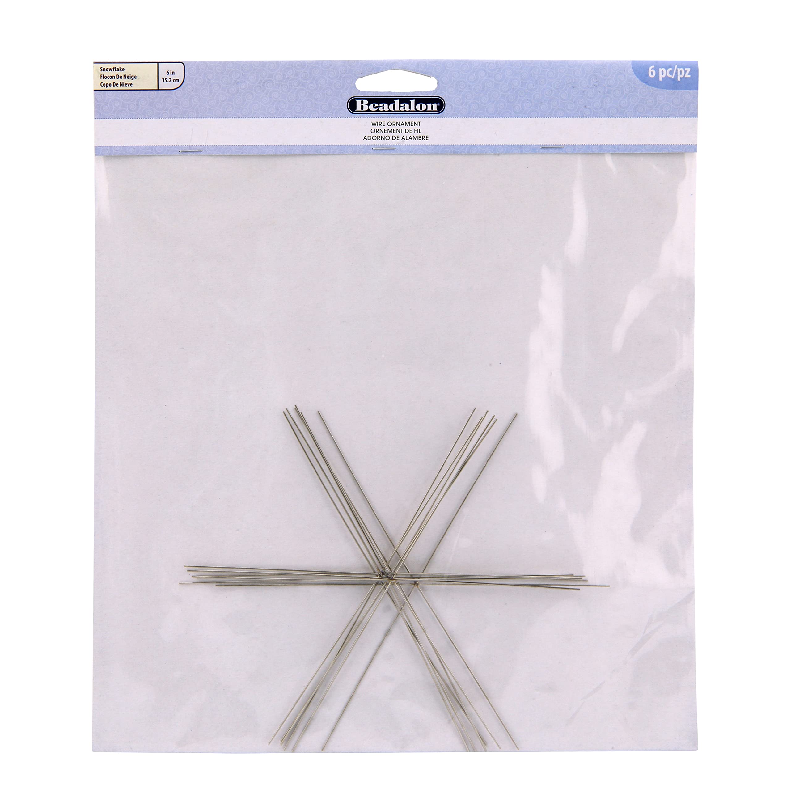 Structure flocon Beadalon Ornament Wire Form 6" pour réussir vos suspensions perlées sans torsion