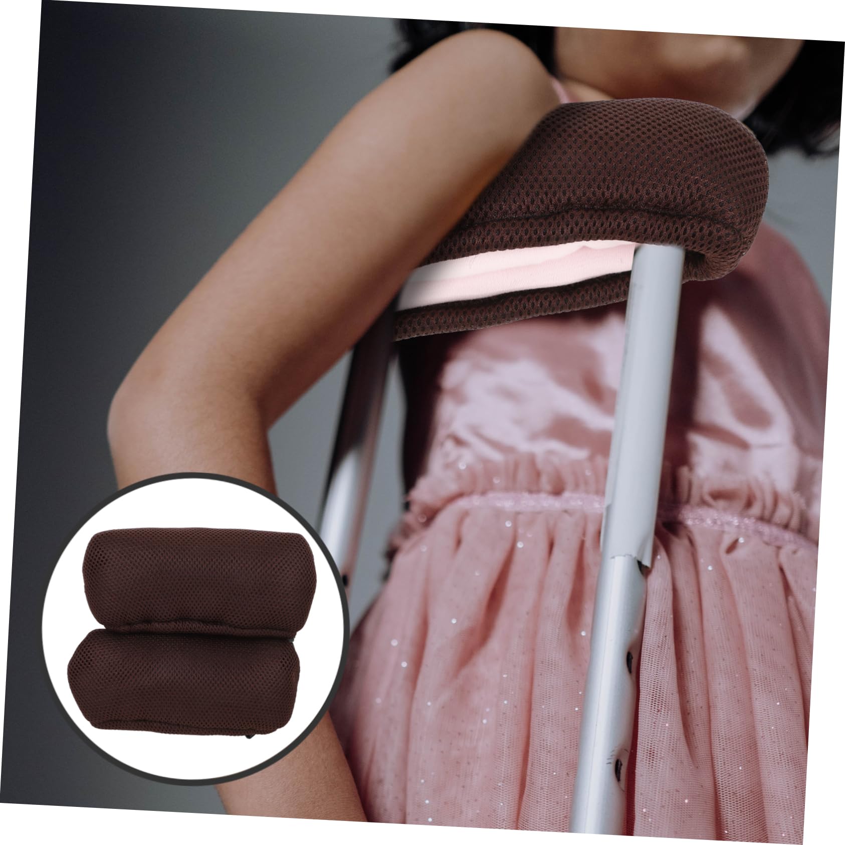 1par Cubiertas Reemplazables Para Muletas Almohadillas Resistentes Al Desgaste Fundas Confortables Para Axilas De Transpirable