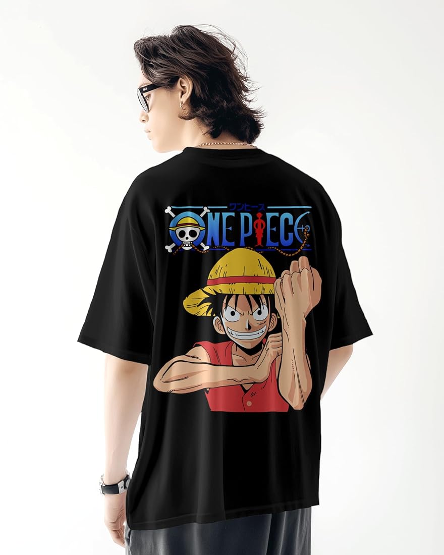 Buy Rocky Fab One Piece Oversized T-Shirt for Men – Black Luffy