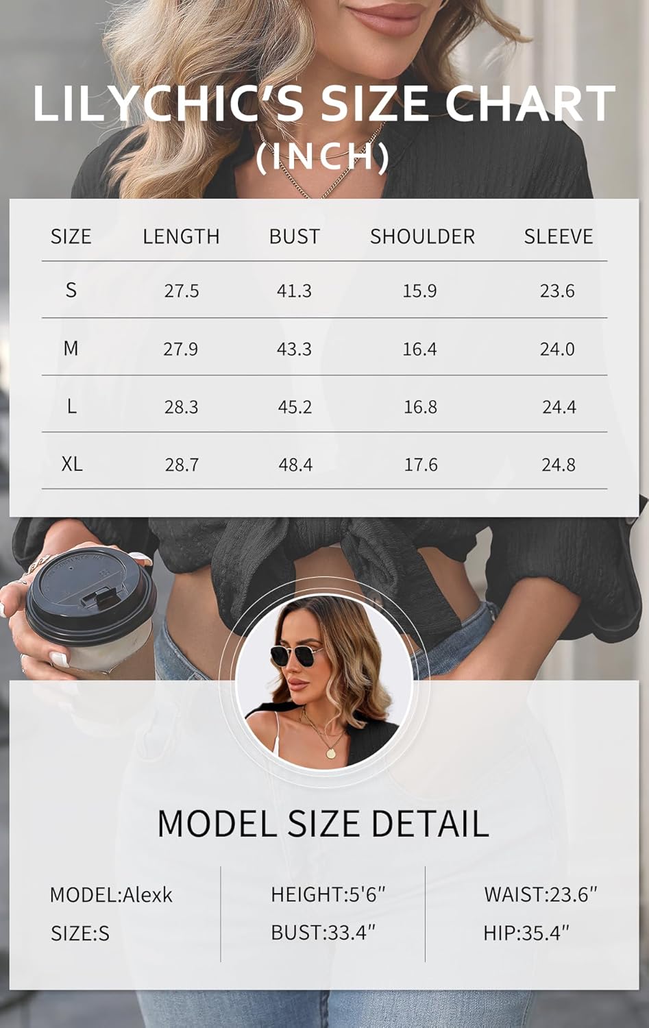 LILYCHIC Womens Button Down Shirts Long Sleeve V Neck Textured Casual Work Blouse Tops 2024 Trendy Fall Shirts - Image 6