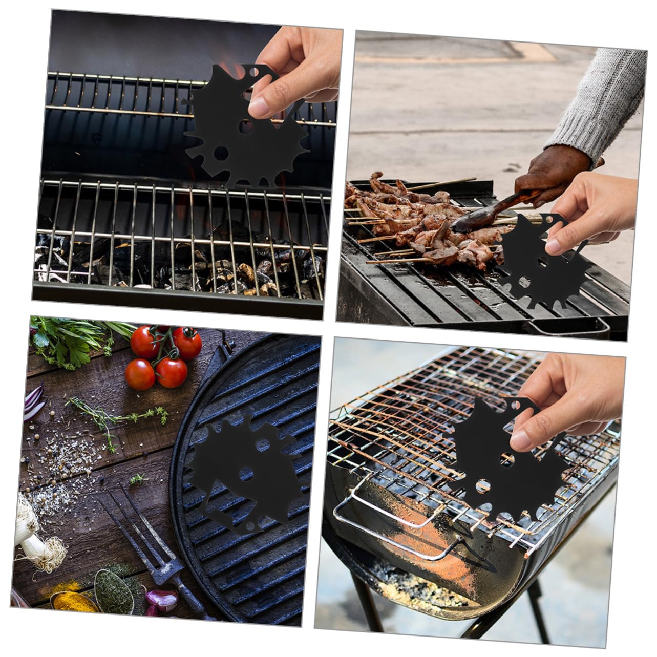 Toddmomy 4pezzi Raschietto Per Acciaio Inossidabile Per Pulizia Barbecue Utensile Multiuso Con Manico Per Appeso e Apribottiglie Per Fumi