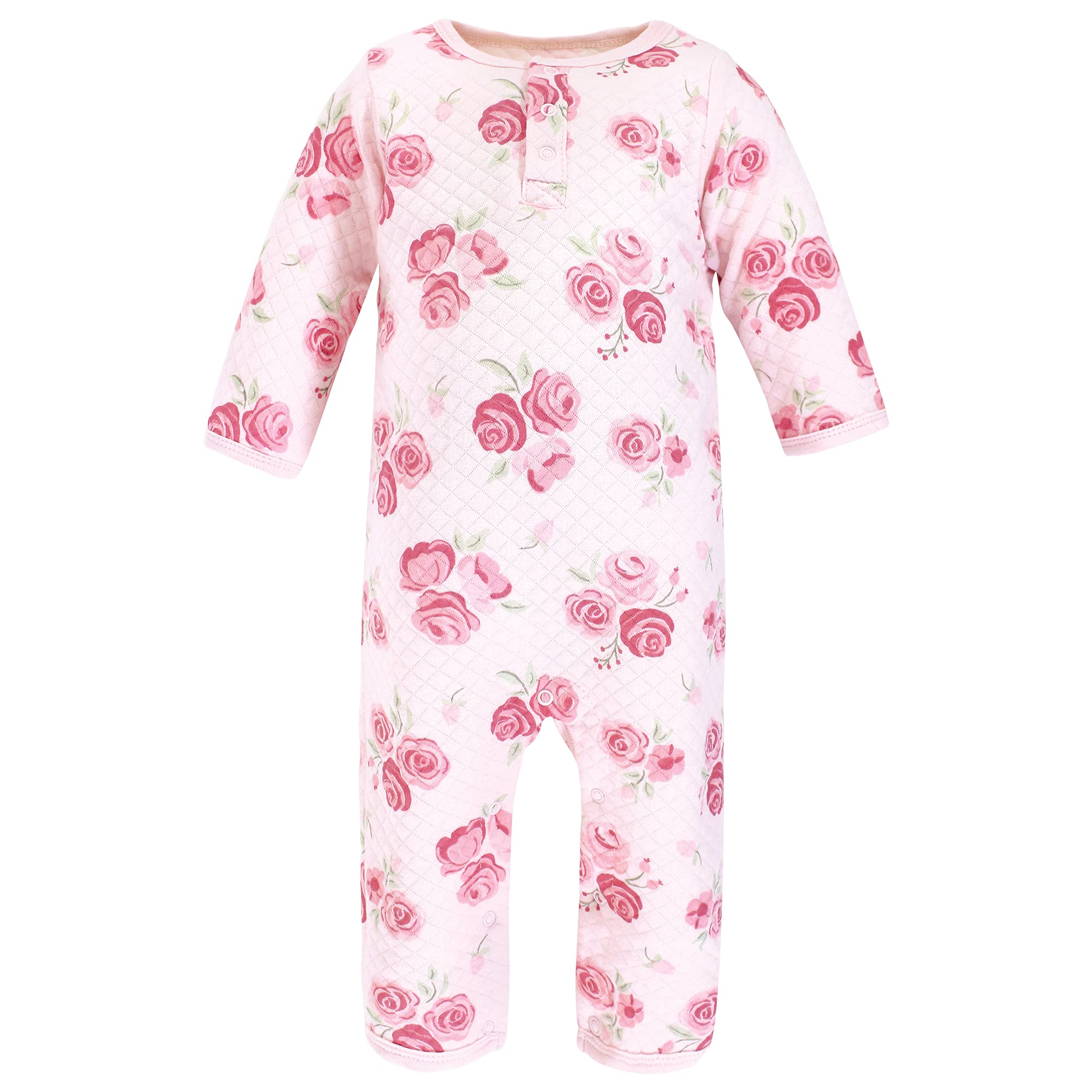 Hudson Baby Męskie pikowane kombinezony premium, różana róża lampart 6-9 miesięcy
