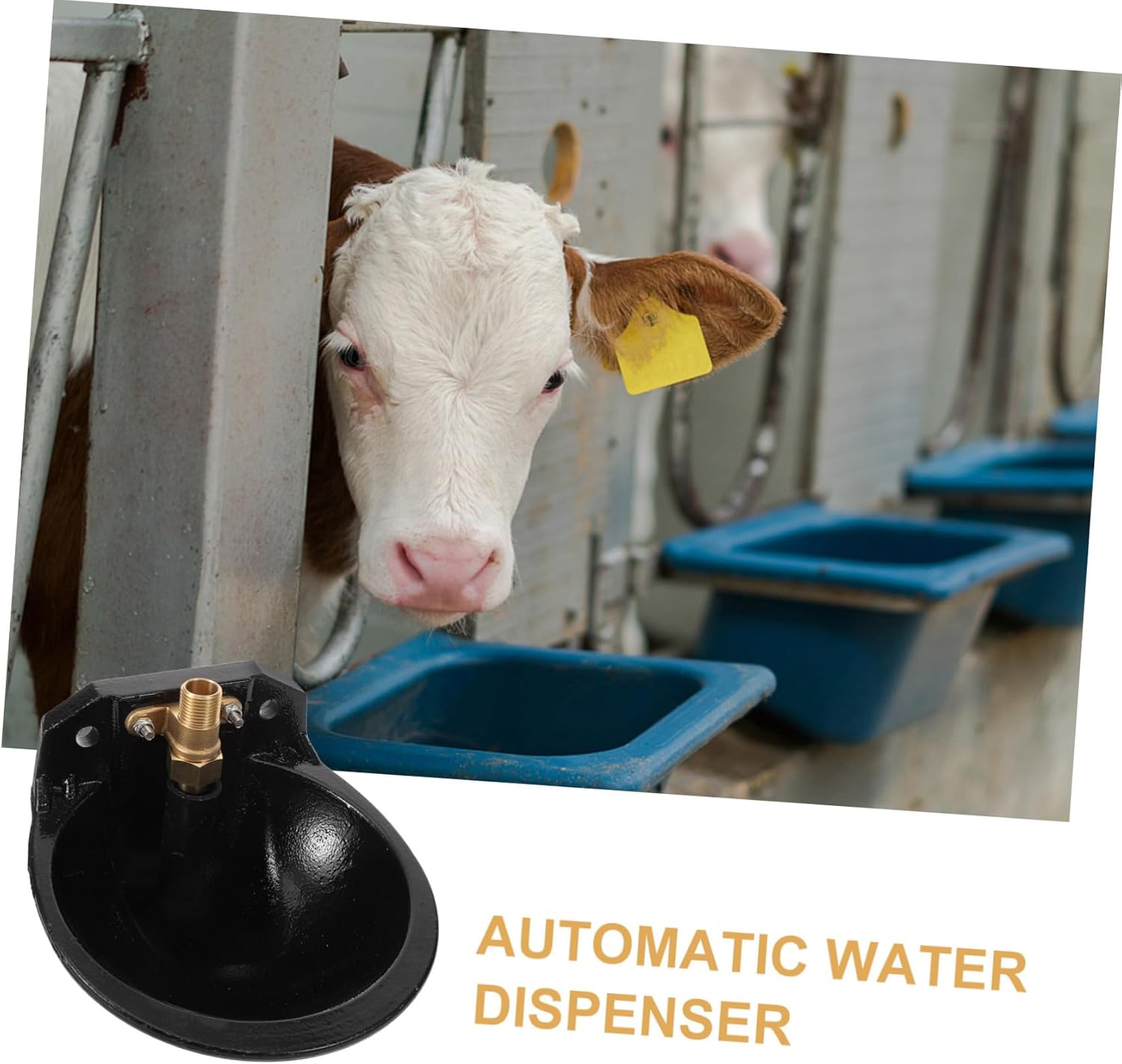 MERRYHAPY Livestock Automatic Water Dispenser Cast Cattle Drinking Bowl Durable and Easy to Use Water Feeder for Farm Animals Reliable Access for Cows and Sheep