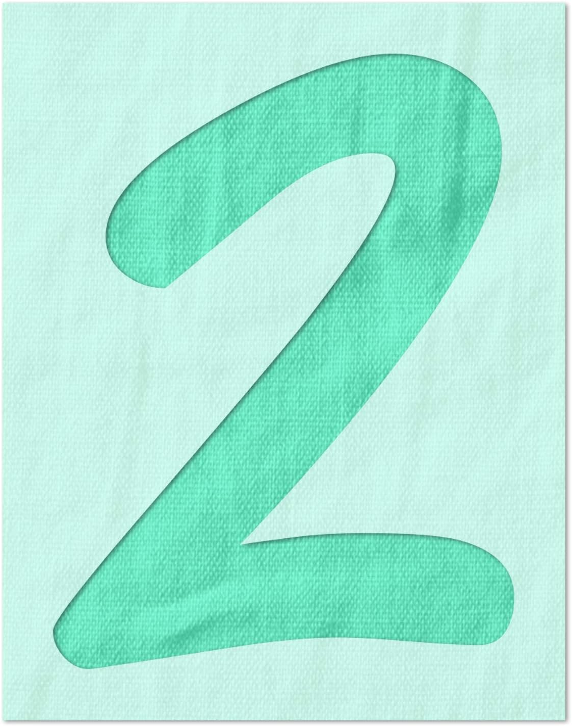 Stencil Stop Number Two Stencil - Reusable for DIY Projects, Painting, Drawing, Crafts - 14 Mil Mylar Plastic (4.5 x 6 inches)