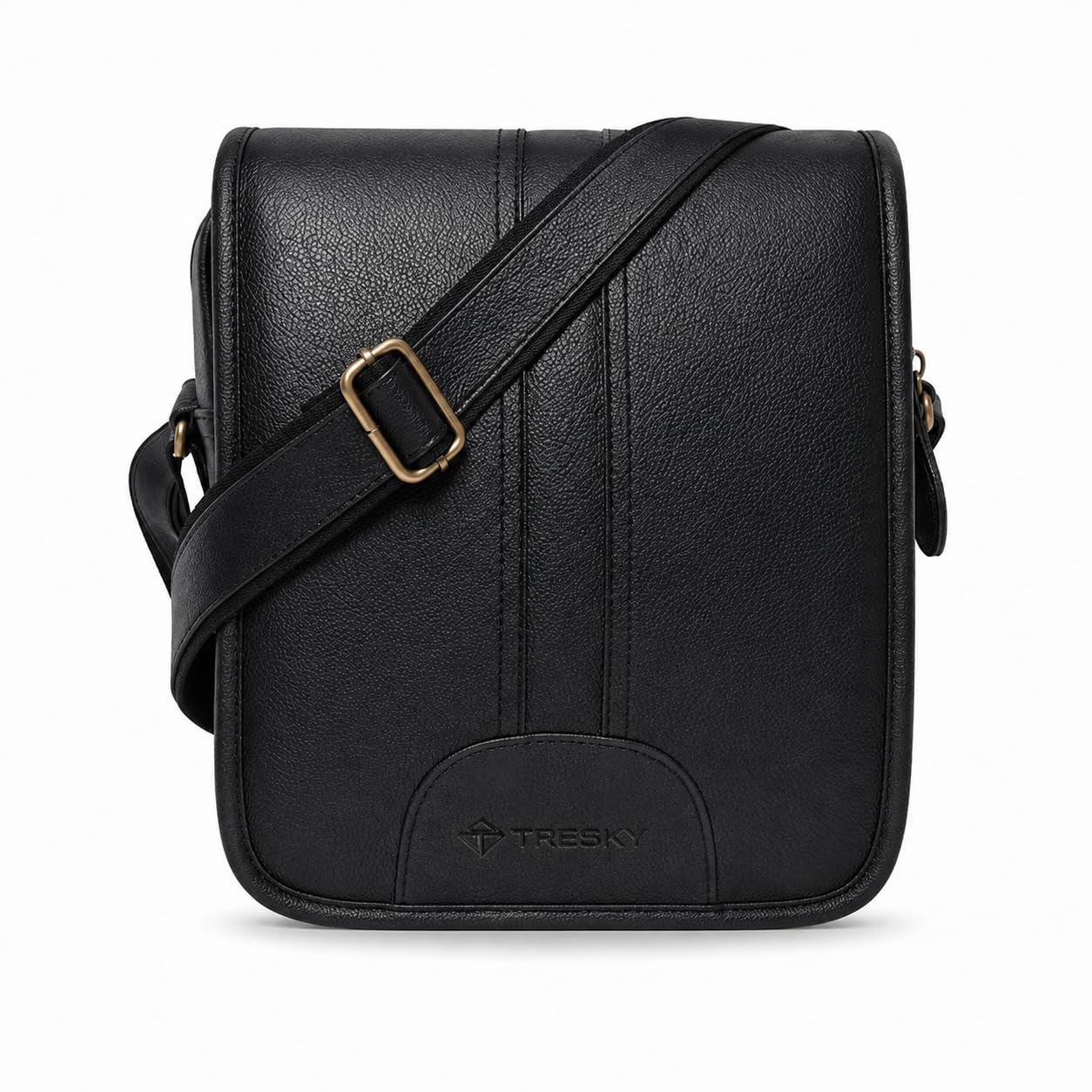 Men's PU Leather Crossbody Messenger Bag, Brown, Adjustable Shoulder Strap, Medium, Casual Vintage Style-image-11