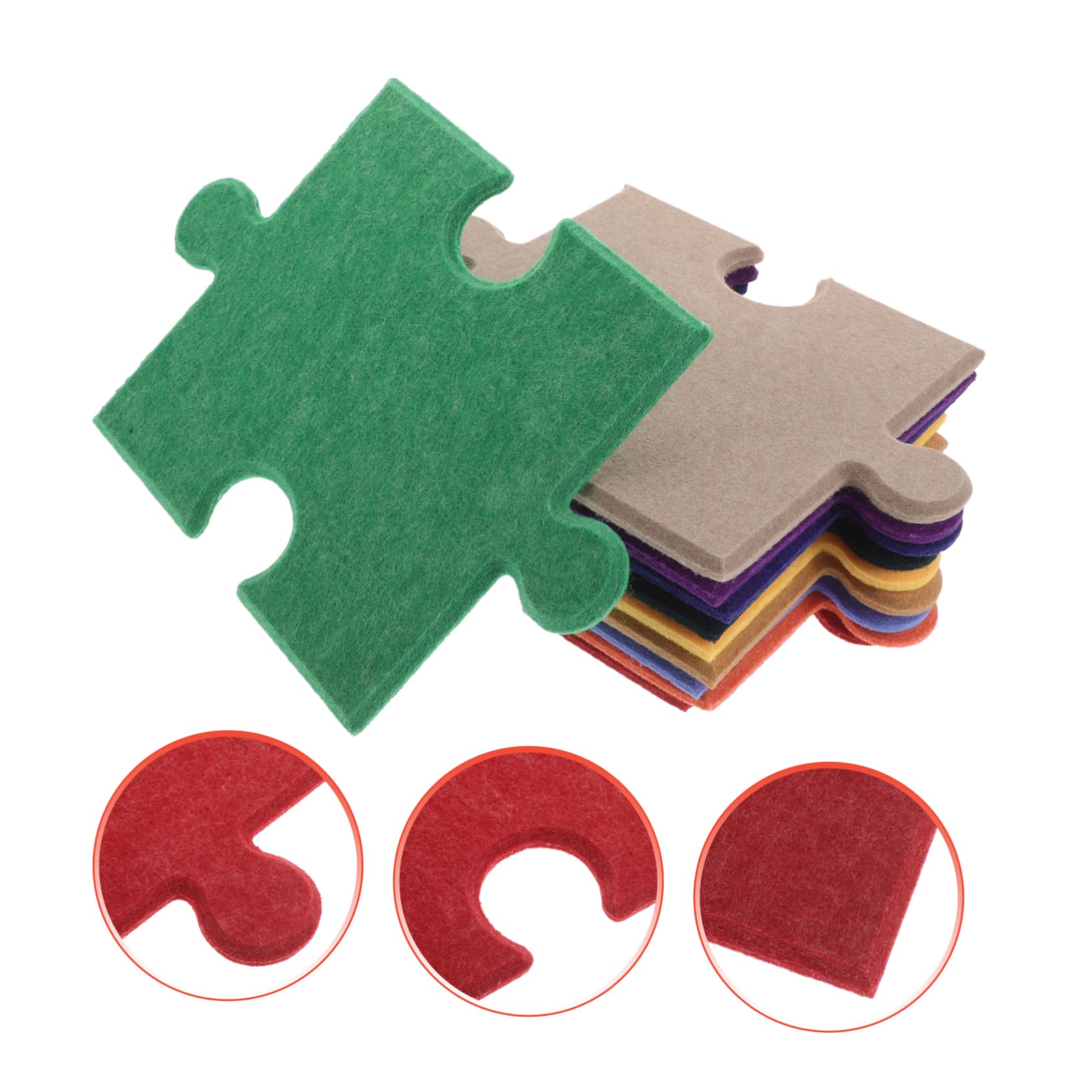 Hemobllo 10 Selbstklebende Filzplatten im Kreativen Puzzle Design aus Polyester für Vielseitige Wanddeko im Kinderzimmer und Büro Wandpolster Wandaufkleber Satz