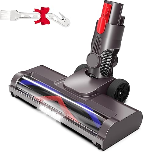 Accesorios de vacío para V15 V8 V7 V10 V11, accesorio de piso de madera dura, repuesto de cabezal de cepillo de rodillo suave con luz LED y rodillos