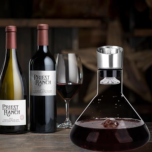 Miniatura 9 de Newyond Decantador de vino, jarra de vino tinto, aireador de vino, decantadores, decantador base iceberg, caja de regalo de decantador, caja de