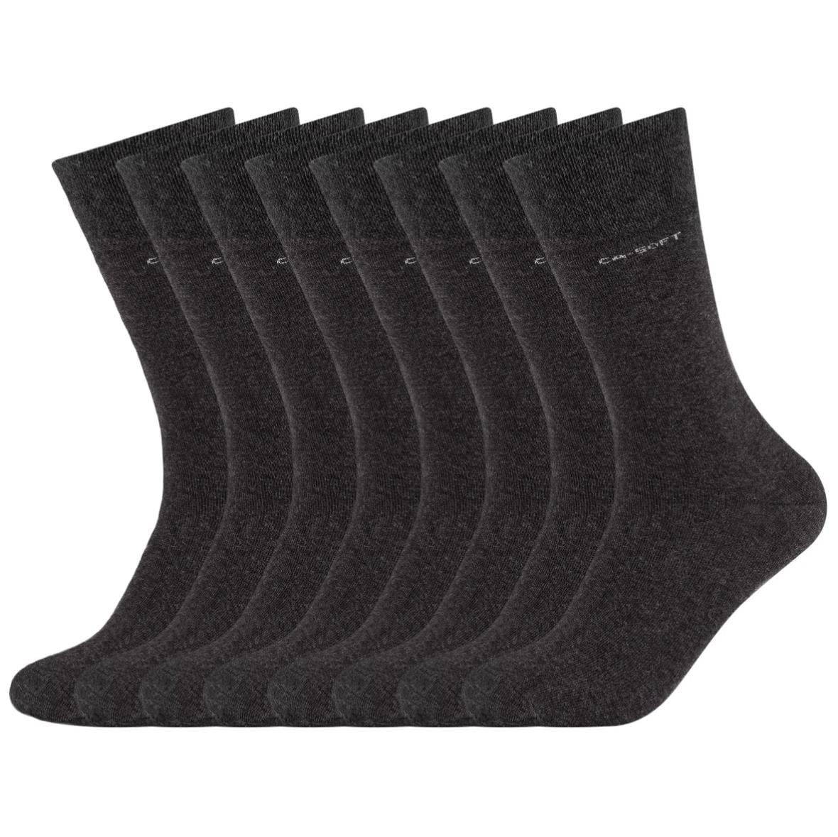 Camano 8 paia di calzini unisex 3642 CA-SOFT Cotton senza stampa in gomma per uomo e donna