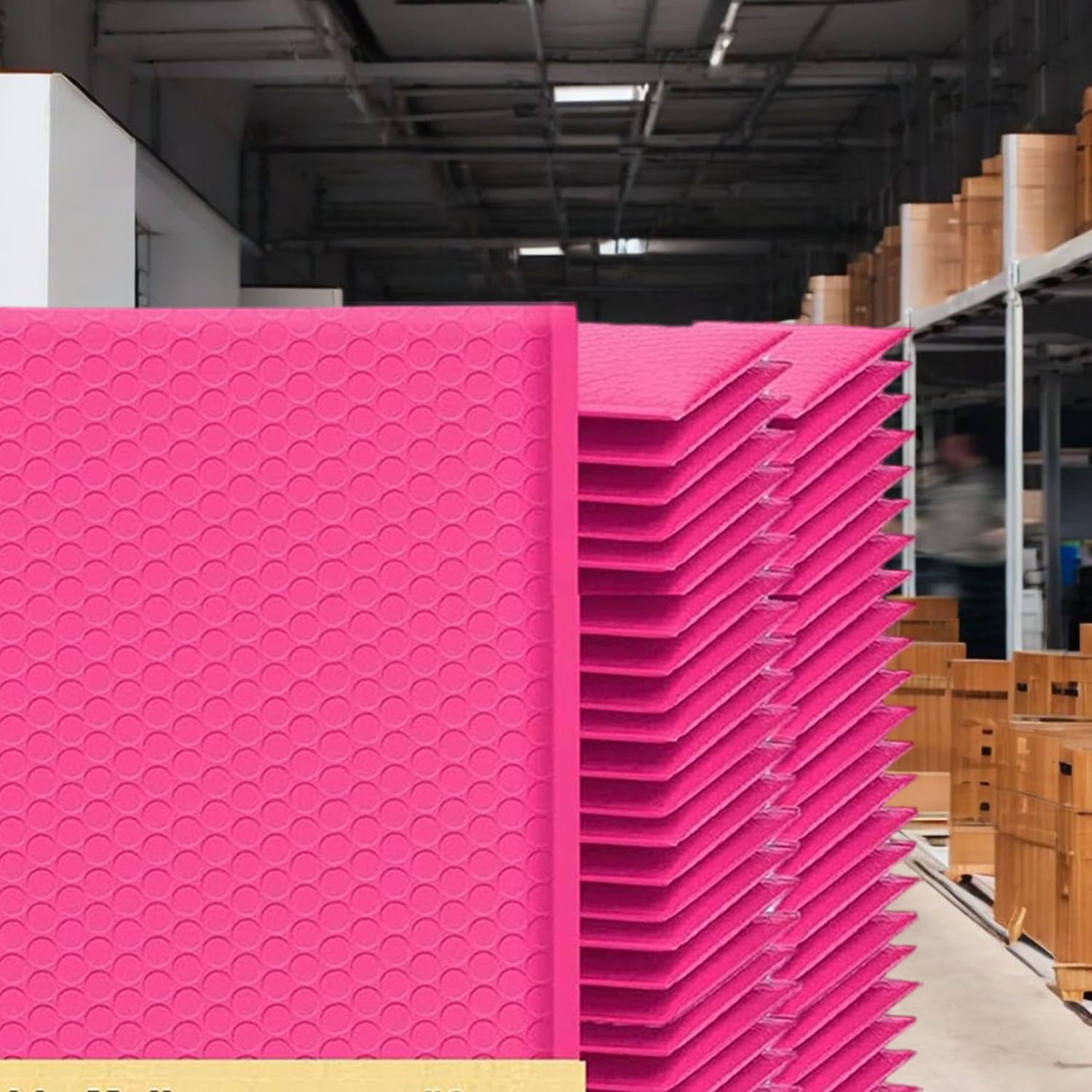 iMBAPrice Paquete de 100 sobres acolchados de burbujas de polietileno autosellantes de color rosa intenso #2 (8.5 x 12 pulgadas) (100 bolsas en total)