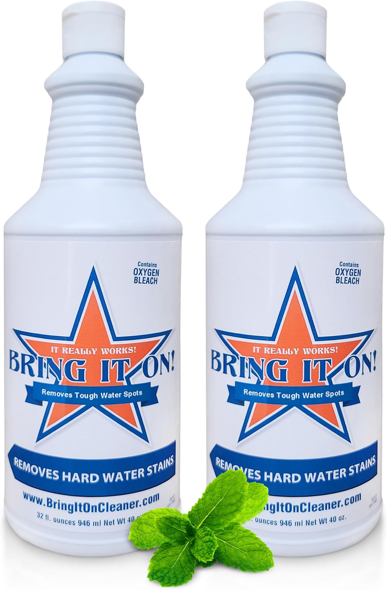 Bring It On Cleaner Hard Water Stain Remover, Shower Door Cleaner (2 Pack)