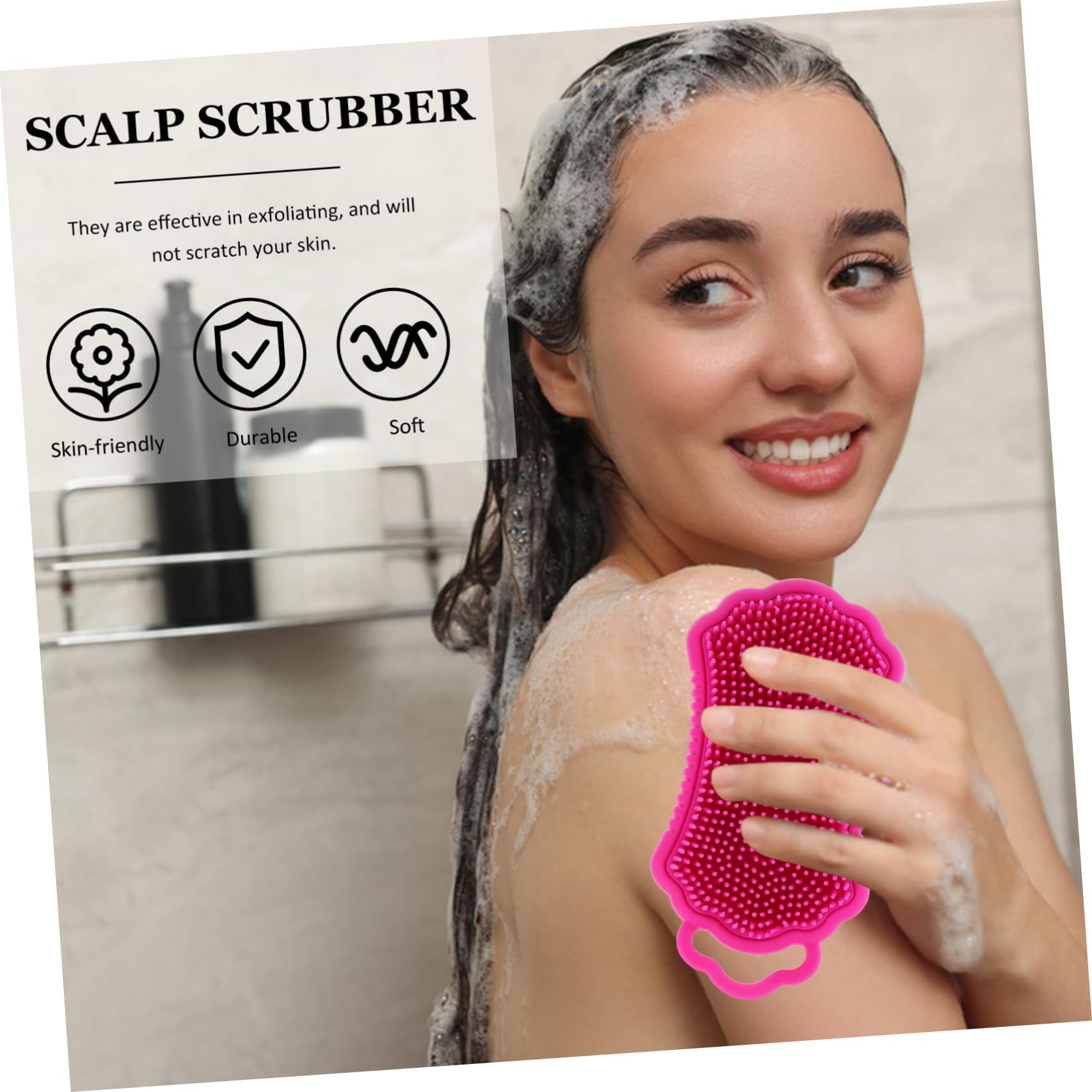 Healeved 4stücke Kopfhaut Massagebürste Exfoliating Scrubber Für Dusche Tiefenreinigend Und Für Haartypen Verbessert Die Durchblutung Und Fördert Die Nährstoffaufnahme