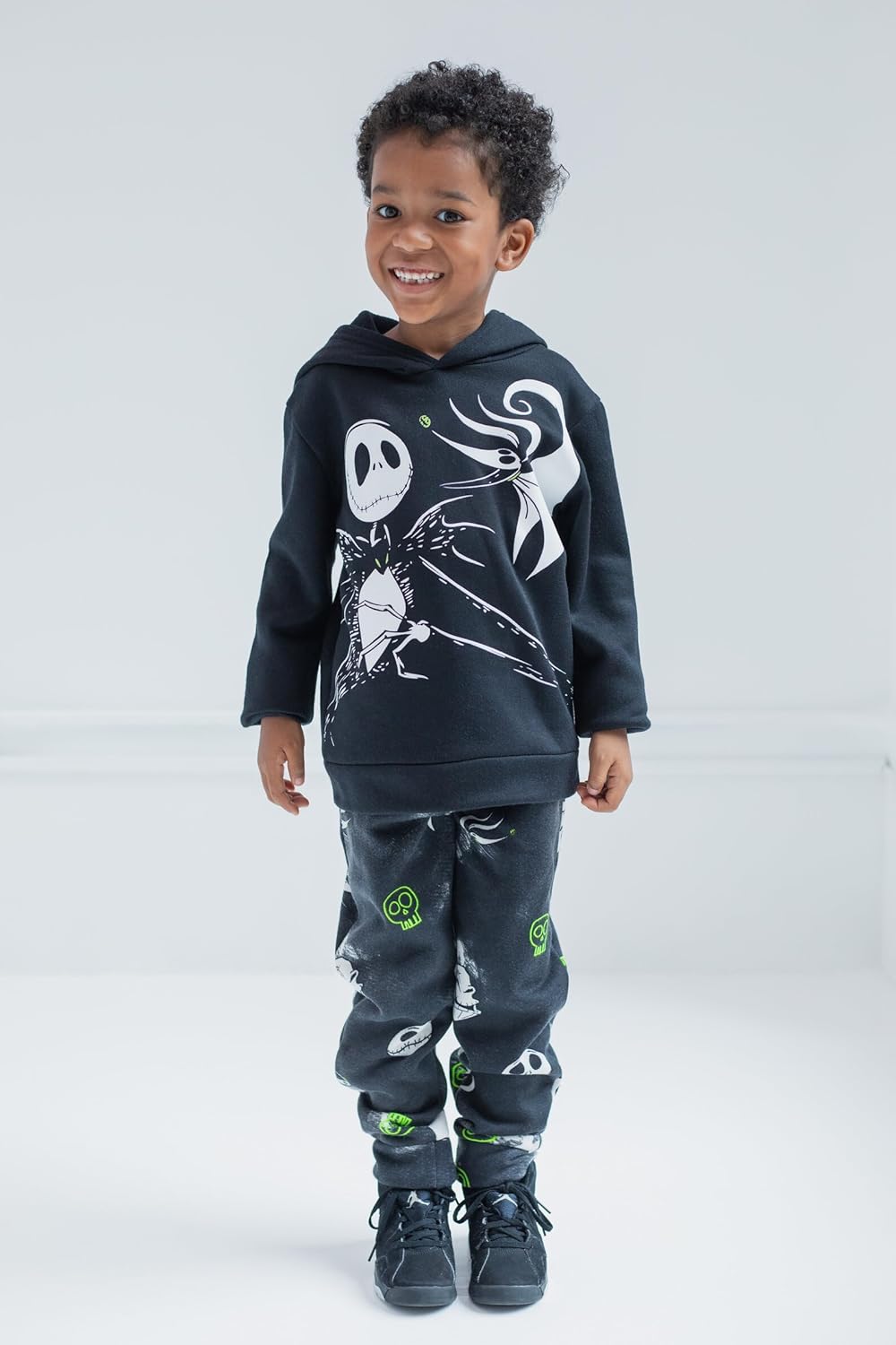 Disney Nightmare Before Christmas Fleece Hoodie and Pants Outfit Set Toddler to Big Kid - Image 2