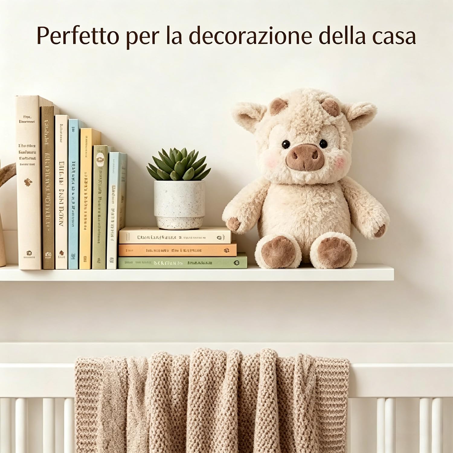 Mucca Peluche Che Corre 45cm Cuscino Morbido Bambola Da Collezione A Forma Di Pecora Peluche