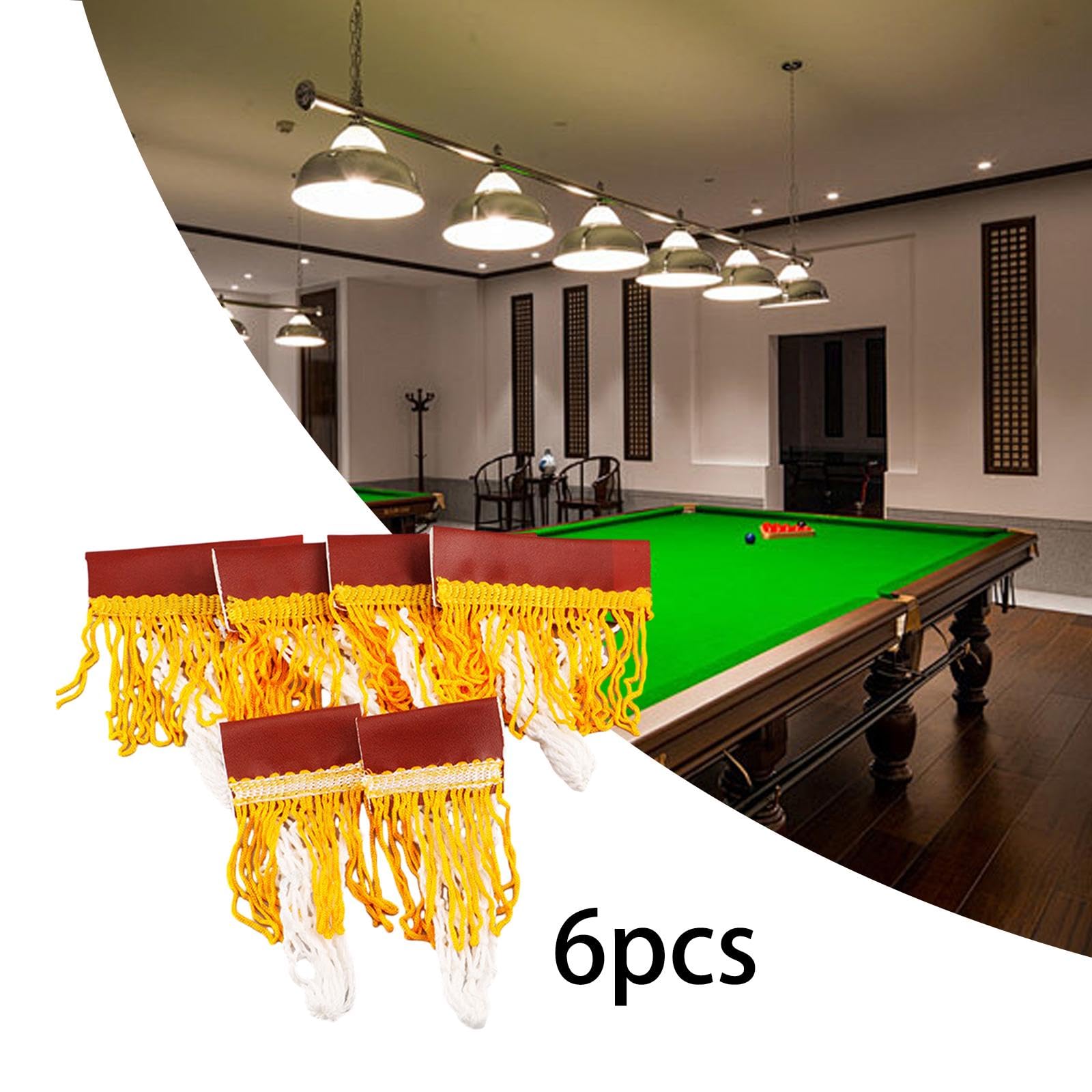 6 Pezzi Tavolo da Biliardo Tasca da Biliardo Tasca da Biliardo Accessori Pesanti Palle da Snooker Cesto di Goccia Cesto di Biliardo Borsa a Rete