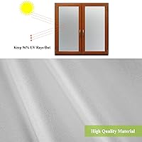 Vista 18 de Película de privacidad esmerilada blanca para ventana, sin pegamento, película de vidrio para puerta, tintado de vidrieras, adherencia estática