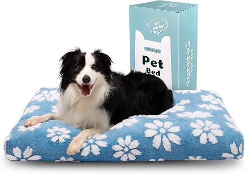 Camas para perros grandes, bonita cama gruesa para perrera, cama mullida para mascotas con funda extraíble lavable y parte inferior antideslizante,