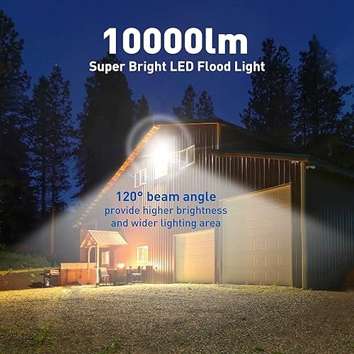 Miniatura 3 de 2Pack LED Flood Light Outdoor,100W LED Work Light 11000lm with 6FT US Plug,IP66 Waterproof Exterior Security Lights,6000K Daylight White Outside